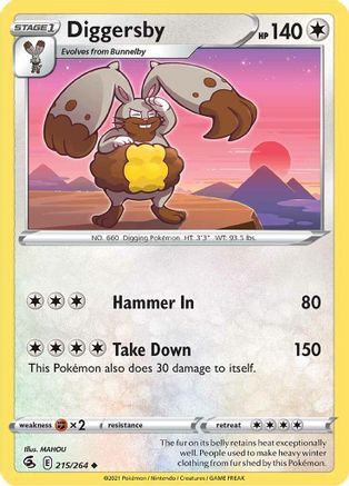 Diggersby 215/264  - Uncommon - SWSH08: Fusion Strike