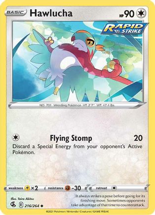 Hawlucha 216/264  - Uncommon - SWSH08: Fusion Strike
