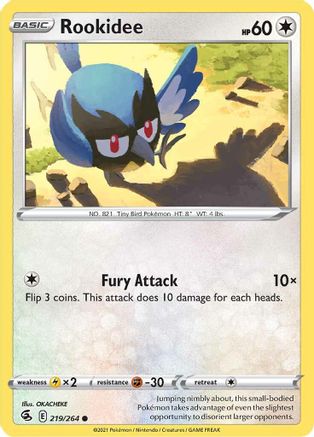 Rookidee 219/264  - Common - SWSH08: Fusion Strike