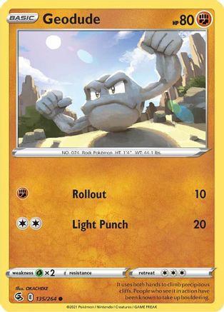 Geodude 135/264  - Common - SWSH08: Fusion Strike