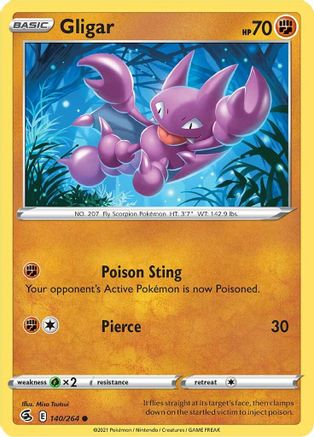 Gligar 140/264  - Common - SWSH08: Fusion Strike