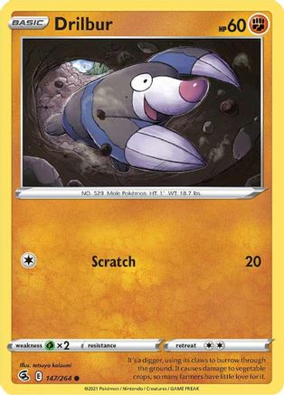 Drilbur 147/264  - Common - SWSH08: Fusion Strike