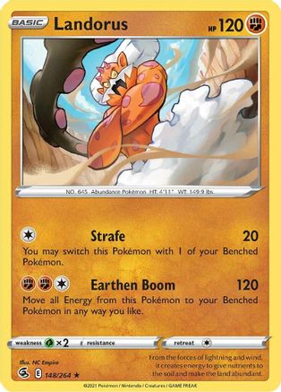 Landorus 148/264 Holofoil - Holo Rare - SWSH08: Fusion Strike