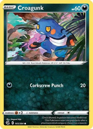 Croagunk 165/264  - Common - SWSH08: Fusion Strike