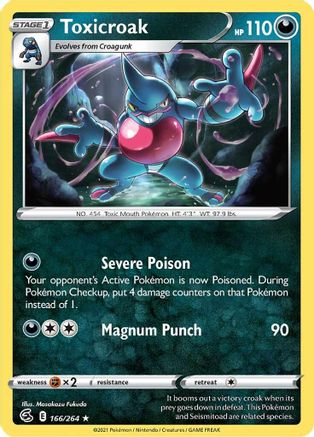 Toxicroak 166/264  - Rare - SWSH08: Fusion Strike