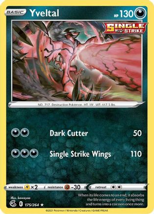 Yveltal 175/264  - Rare - SWSH08: Fusion Strike