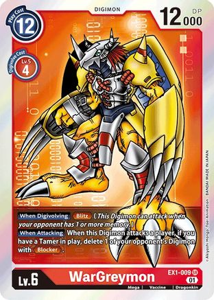WarGreymon (EX1-009) Foil Super Rare - Classic Collection