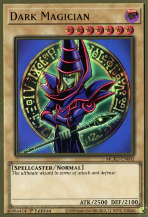 Dark Magician (MGED-EN002) - Premium Gold Rare - 1st Edition - Maximum Gold: El Dorado
