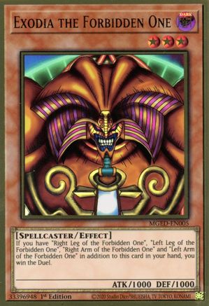 Exodia the Forbidden One (MGED-EN005) - Premium Gold Rare - Maximum Gold: El Dorado
