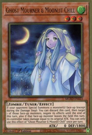 Ghost Mourner & Moonlit Chill (MGED-EN023) - Premium Gold Rare - Maximum Gold: El Dorado