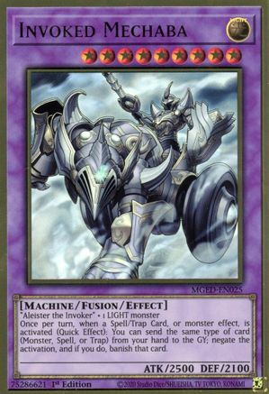 Invoked Mechaba (MGED-EN025) - Premium Gold Rare - 1st Edition - Maximum Gold: El Dorado