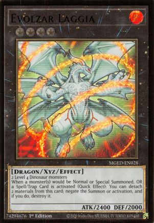 Evolzar Laggia (MGED-EN028) - Premium Gold Rare - 1st Edition - Maximum Gold: El Dorado