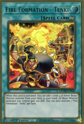 Fire Formation - Tenki (MGED-EN042) - Premium Gold Rare - 1st Edition - Maximum Gold: El Dorado