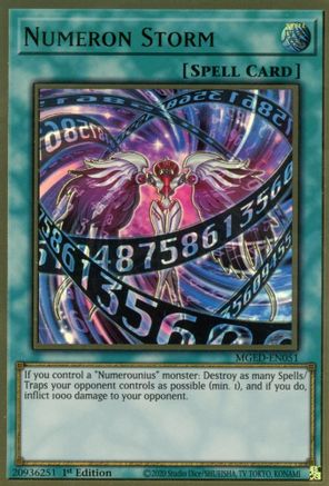 Numeron Storm (MGED-EN051) - Premium Gold Rare - Maximum Gold: El Dorado