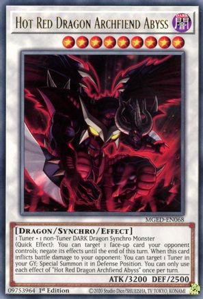 Hot Red Dragon Archfiend Abyss (MGED-EN068) - Rare - 1st Edition - Maximum Gold: El Dorado
