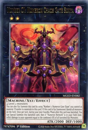 Number C1: Numeron Chaos Gate Sunya (MGED-EN082) - Rare - 1st Edition - Maximum Gold: El Dorado
