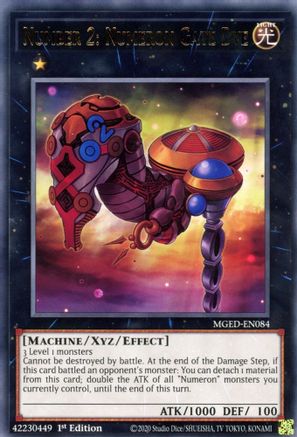 Number 2: Numeron Gate Dve (MGED-EN084) - Rare - 1st Edition - Maximum Gold: El Dorado