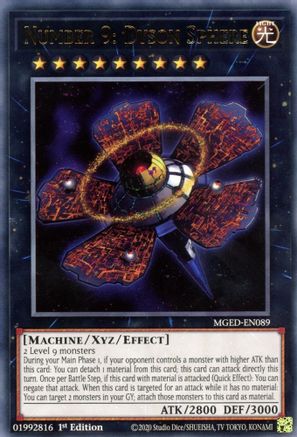 Number 9: Dyson Sphere (MGED-EN089) - Rare - 1st Edition - Maximum Gold: El Dorado