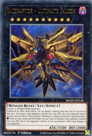 Raidraptor - Ultimate Falcon (MGED-EN140) - Rare - 1st Edition - Maximum Gold: El Dorado