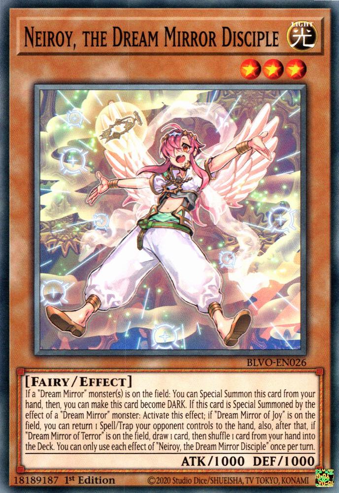 Neiroy, the Dream Mirror Disciple BLVO-EN026 (Blazing Vortex)  - 1st Edition