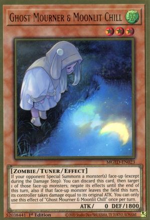 Ghost Mourner & Moonlit Chill (Alternate Art) (MGED-EN023) - Premium Gold Rare - Maximum Gold: El Dorado