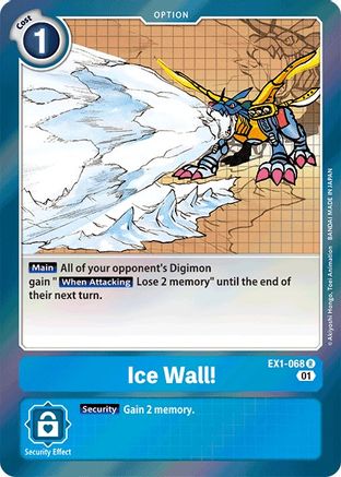 Ice Wall! (EX1-068) Foil Rare - Classic Collection