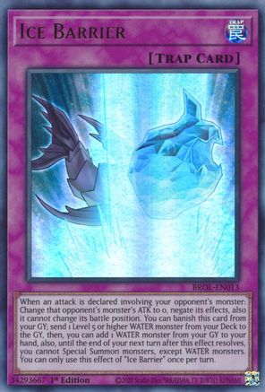 Ice Barrier (BROL-EN013) - Ultra Rare - 1st Edition - Brothers of Legend