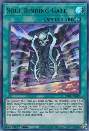 Soul Binding Gate (BROL-EN022) - Ultra Rare - 1st Edition - Brothers of Legend