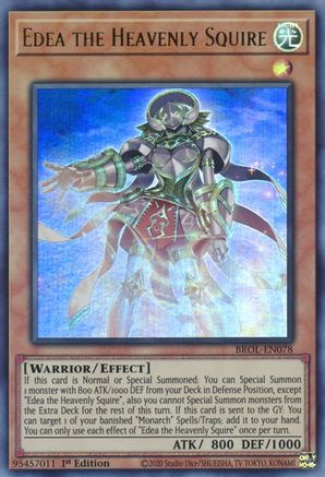 Edea the Heavenly Squire (BROL-EN078) - Ultra Rare - 1st Edition - Brothers of Legend
