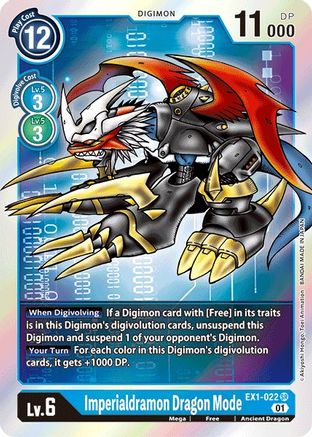 Imperialdramon Dragon Mode (EX1-022) Foil Super Rare - Classic Collection