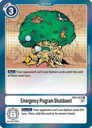 Emergency Program Shutdown! (EX1-072) Foil Rare - Classic Collection