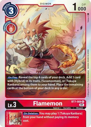 Flamemon (BT7-008) Foil Rare - Next Adventure