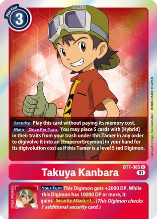 Takuya Kanbara (BT7-085) Foil Rare - Next Adventure