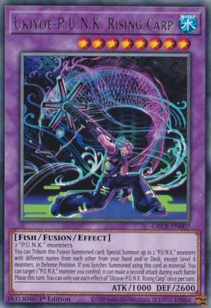 Ukiyoe-P.U.N.K. Rising Carp (GRCR-EN007) - Rare - 1st Edition - The Grand Creators