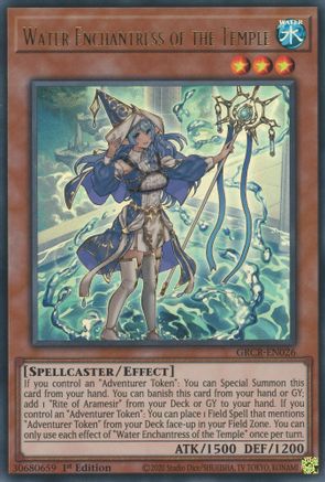 Water Enchantress of the Temple (GRCR-EN026) - Ultra Rare - 1st Edition - The Grand Creators