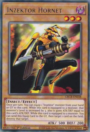 Inzektor Hornet (GRCR-EN038) - Rare - 1st Edition - The Grand Creators