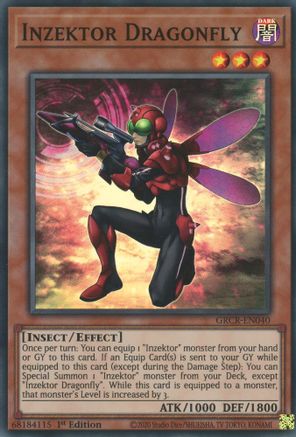Inzektor Dragonfly (GRCR-EN040) - Super Rare - 1st Edition - The Grand Creators