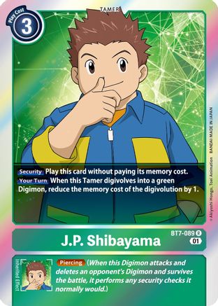 J.P. Shibayama (BT7-089) Foil Rare - Next Adventure