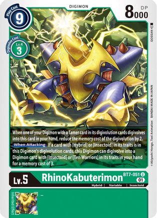 Rhinokabuterimon (BT7-051)  Uncommon - Next Adventure