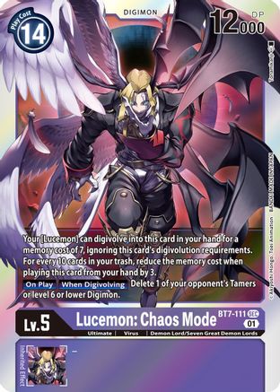 Lucemon: Chaos Mode (BT7-111) Foil Secret Rare - Next Adventure