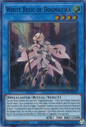 White Relic of Dogmatika (BACH-EN035) - Super Rare - Battle of Chaos