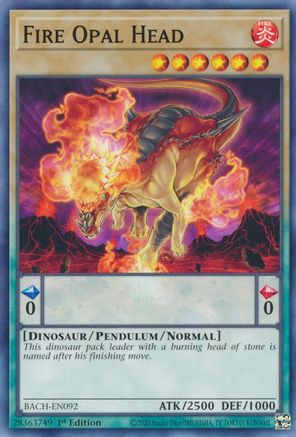 Fire Opal Head (BACH-EN092) - Common - 1st Edition - Battle of Chaos