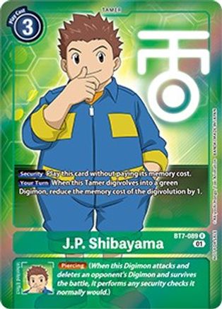 J.P. Shibayama (Box Topper) (BT7-089) Foil Rare - Next Adventure