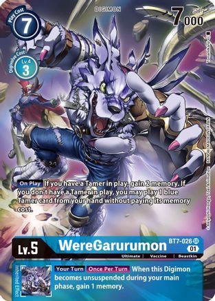WereGarurumon (Alternate Art) (BT7-026) Foil Super Rare - Next Adventure