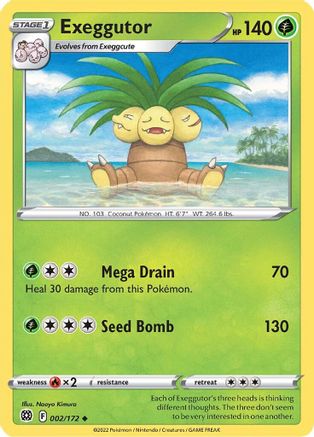 Exeggutor 2/172  - Uncommon - SWSH09: Brilliant Stars