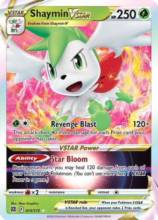 Shaymin VSTAR 14/172 Holofoil - Ultra Rare - SWSH09: Brilliant Stars