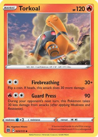 Torkoal 23/172  - Uncommon - SWSH09: Brilliant Stars