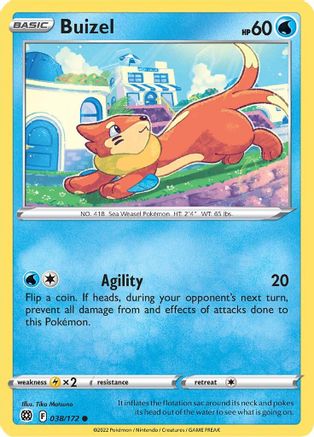 Buizel 38/172  - Common - SWSH09: Brilliant Stars