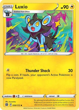 Luxio 50/172  - Uncommon - SWSH09: Brilliant Stars
