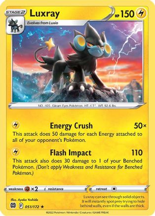 Luxray 51/172  - Rare - SWSH09: Brilliant Stars